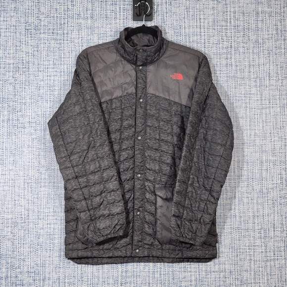 The North Face Men's Dark Gray Quilted Puffer Jacket - Picture 1 of 4